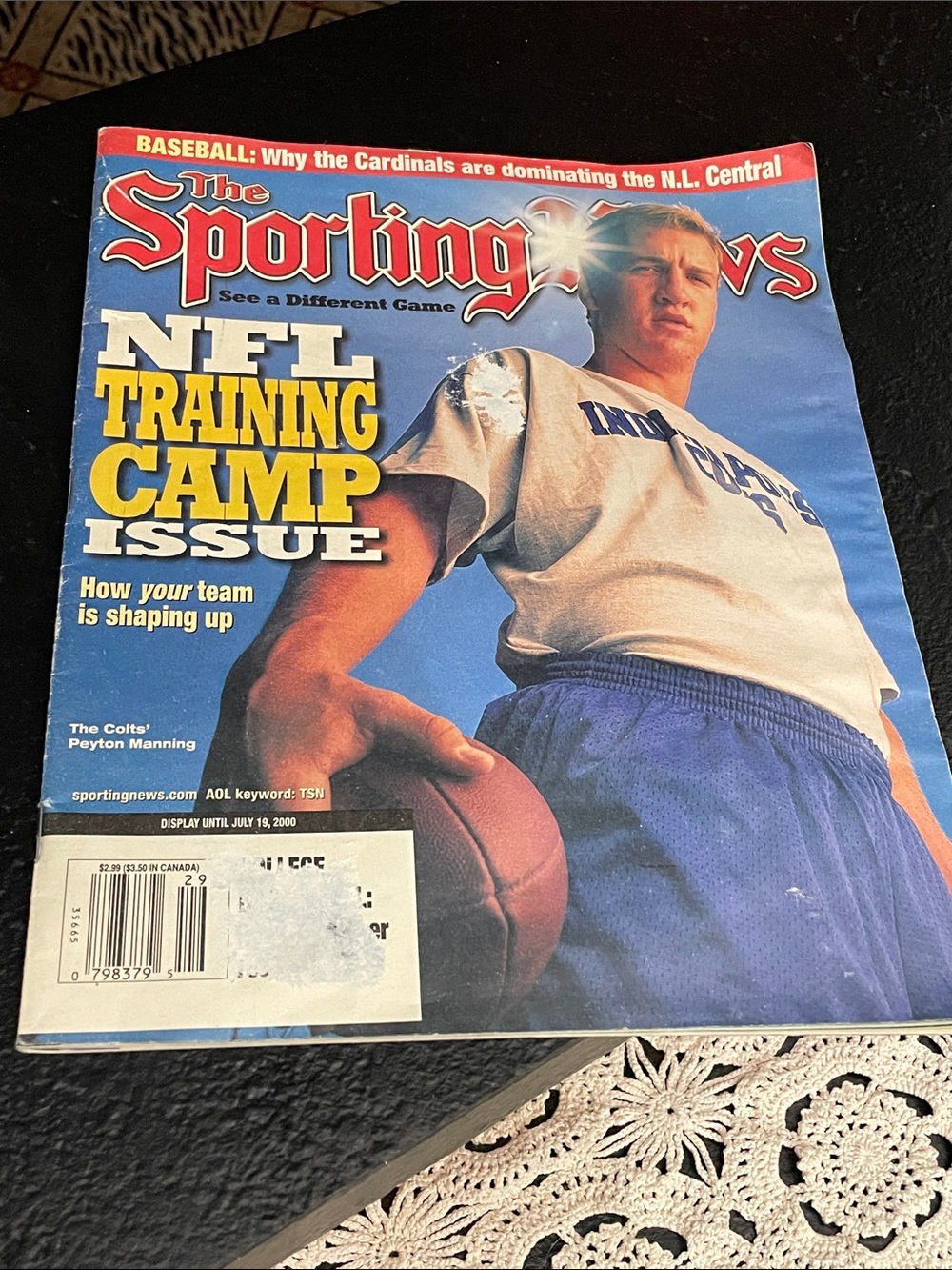 The Sporting News NFL Training Camp Issue - Peyton Manning Cover July 19, 2000